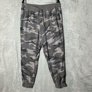 Splendid‎ Joggers Womens XL Green Camo Soft Stretch Casual Sleep Silky Pants